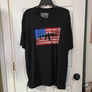 Black Rifle Coffee Co. Patriotic Black Graphic Tee. Size 2XL